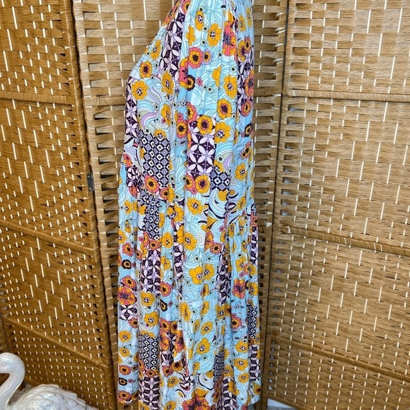 New Multicolor Boho Floral Pattern Babydoll Dress Size 3X - Picture 8 of 12